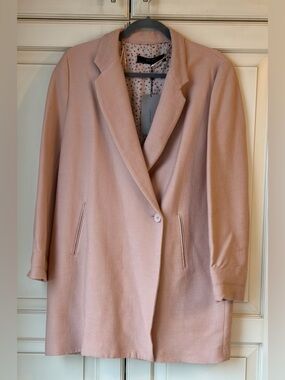 NWT Zara Blush Pink Single-Button Lightweight Jacket. Large.